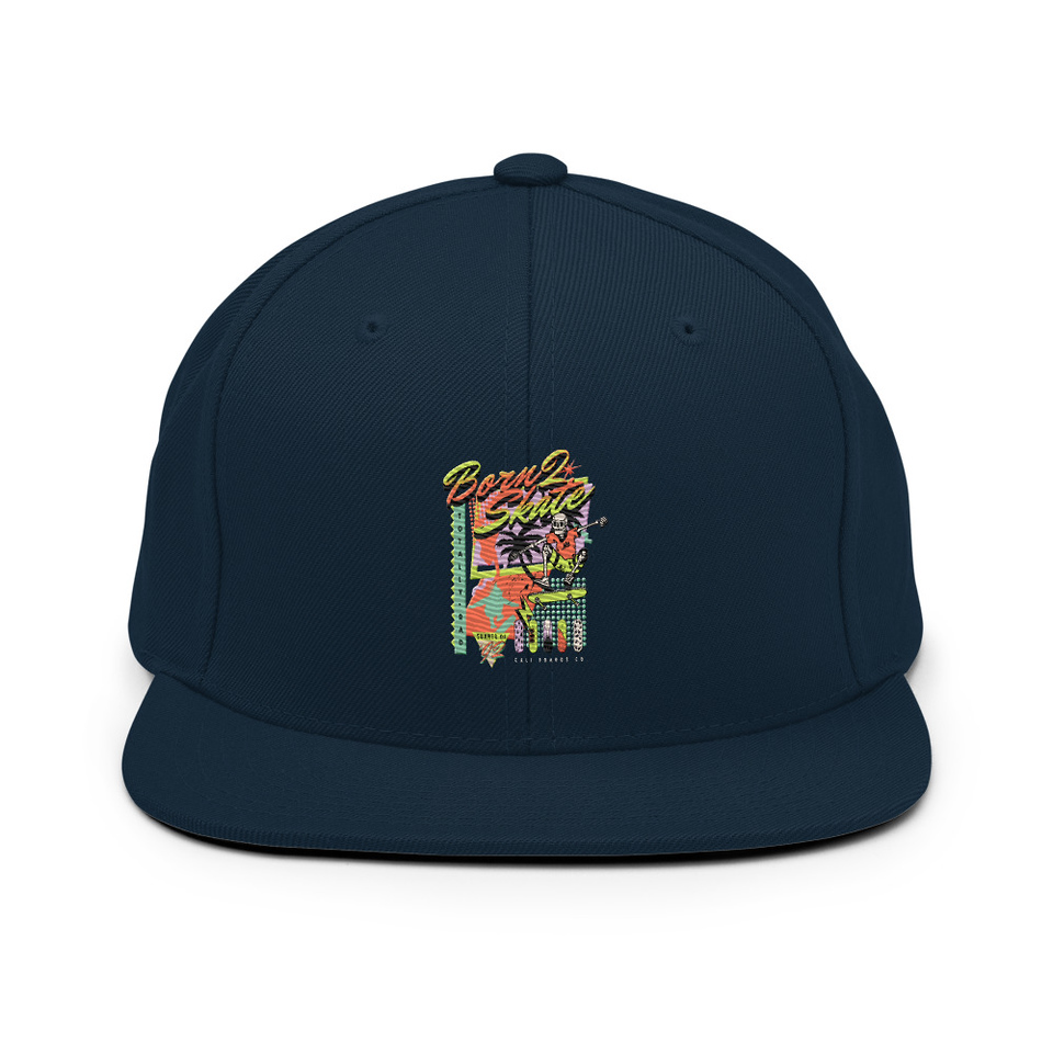 Born 2 Skate - Retro Skeleton Classic Snapback