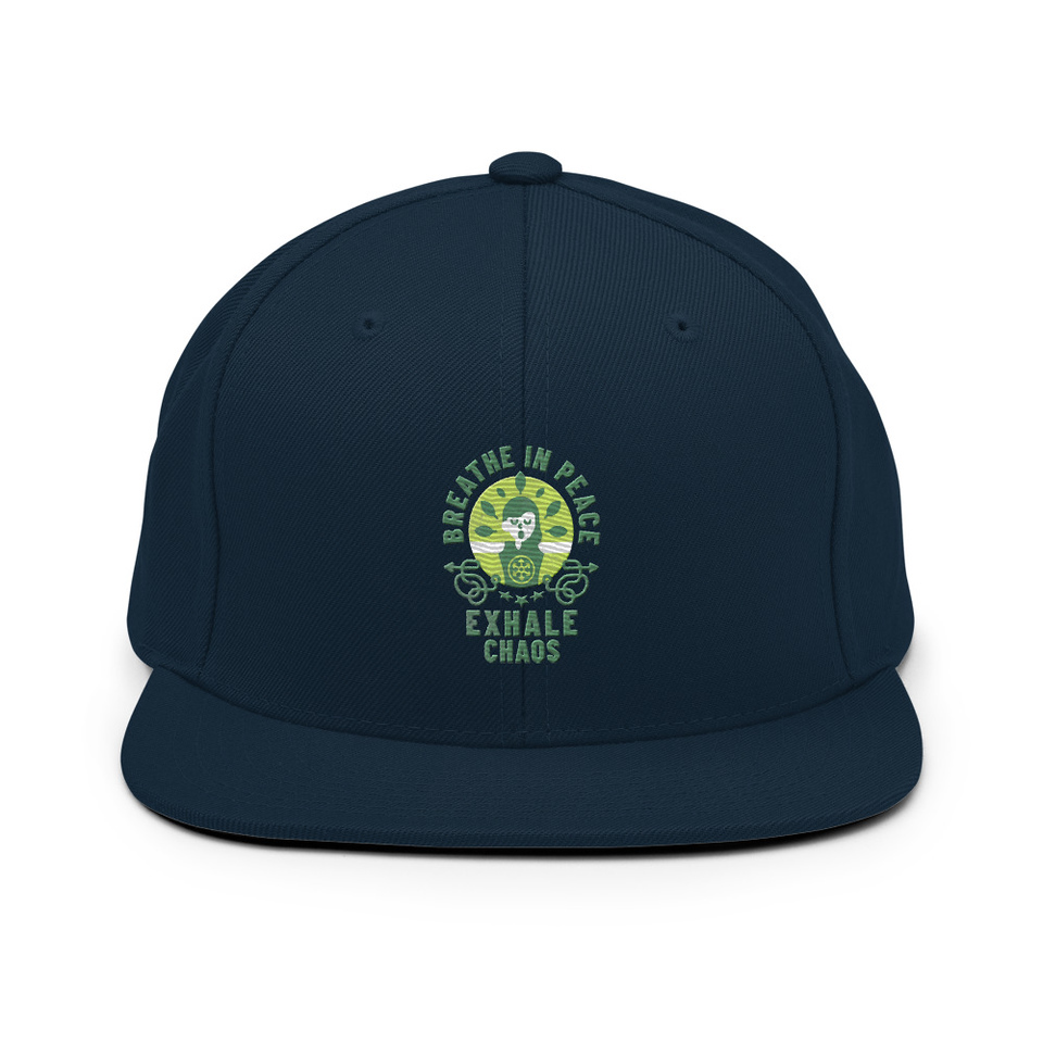 Breathe in peace, exhale chaos Classic Snapback