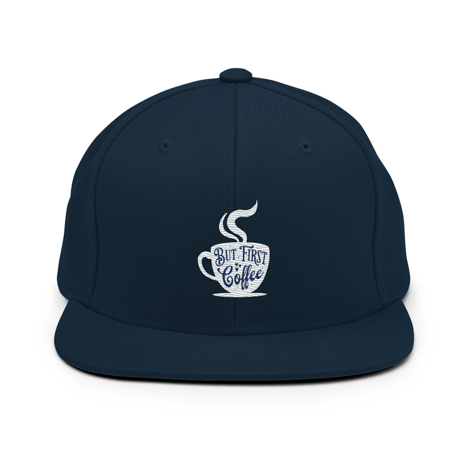 But First Coffee - Hand Lettering Typography Classic Snapback
