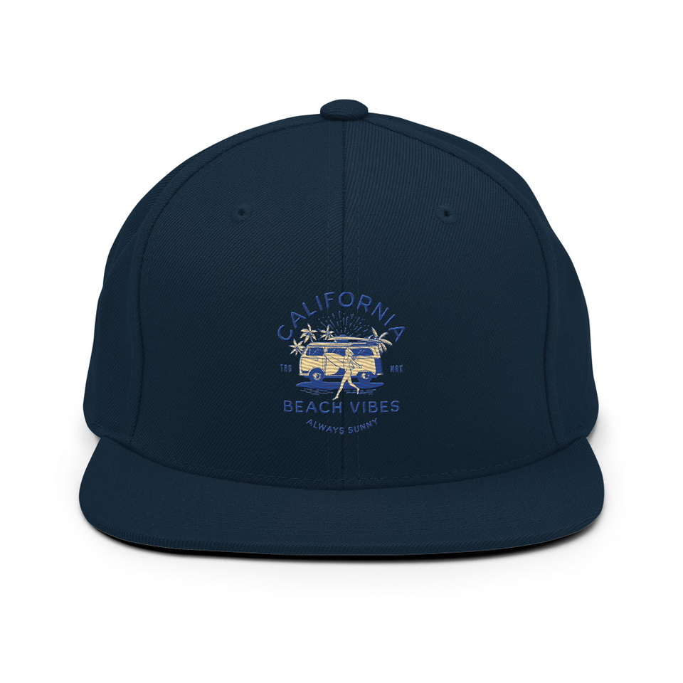 California Beach Vibes - Retro Camper Van Classic Snapback