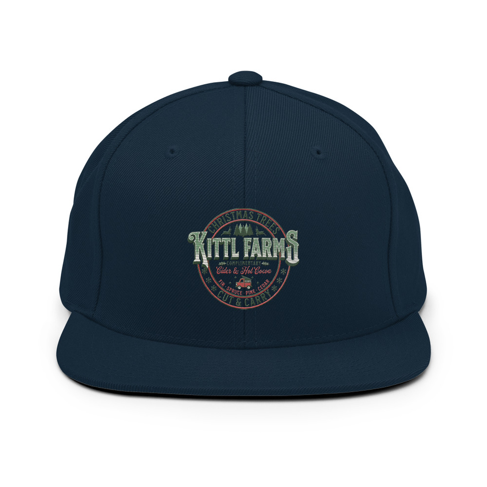 Christmas Tree Farm - Vintage Holiday Badge Classic Snapback