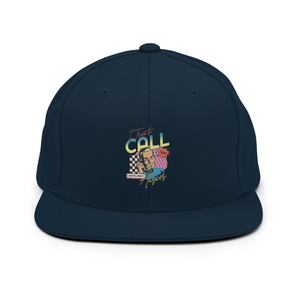 Classic Retro Illustrative Portrait Men Calling Classic Snapback