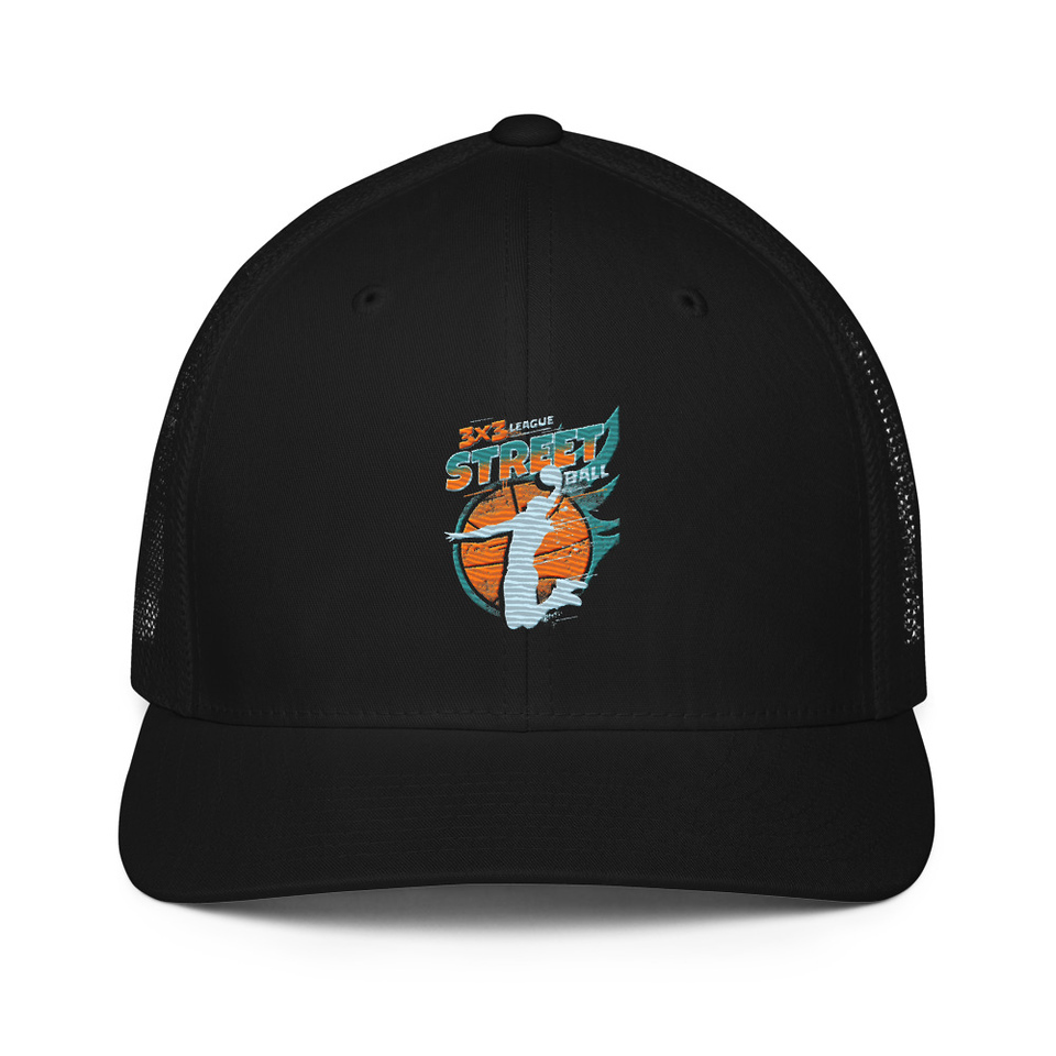 3x3 Basketball League Closed-Back Trucker Cap