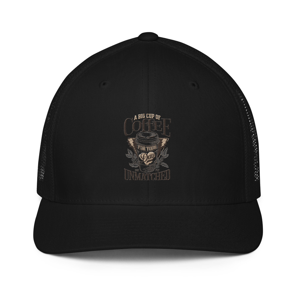 A Big Cup of Coffee Closed-Back Trucker Cap
