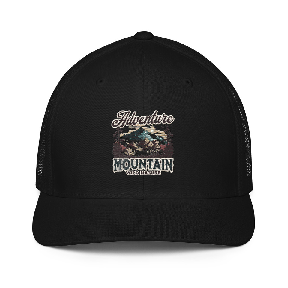 Adventure Mountain Wild Nature Closed-Back Trucker Cap