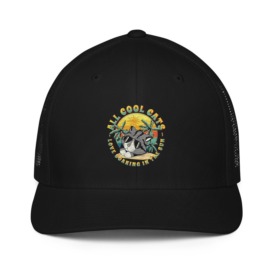 All Cool Cats - Sunset Beach Closed-Back Trucker Cap
