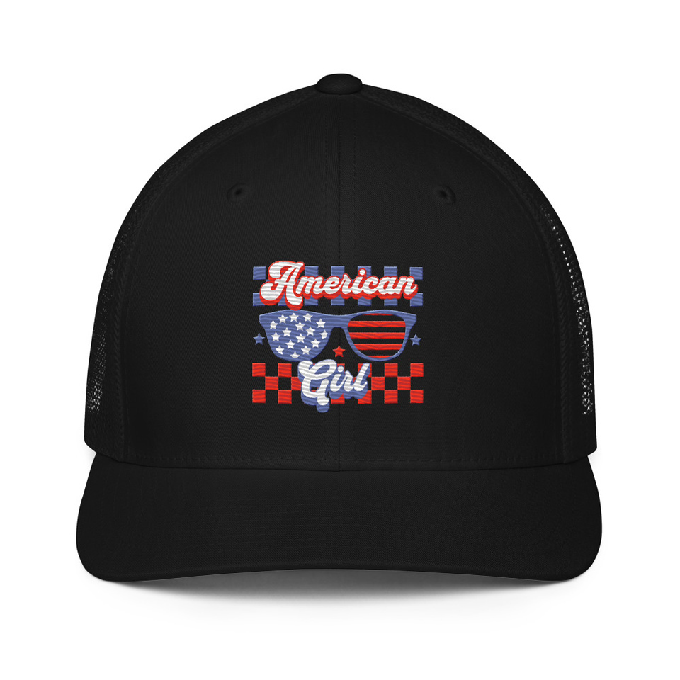 American girl Closed-Back Trucker Cap