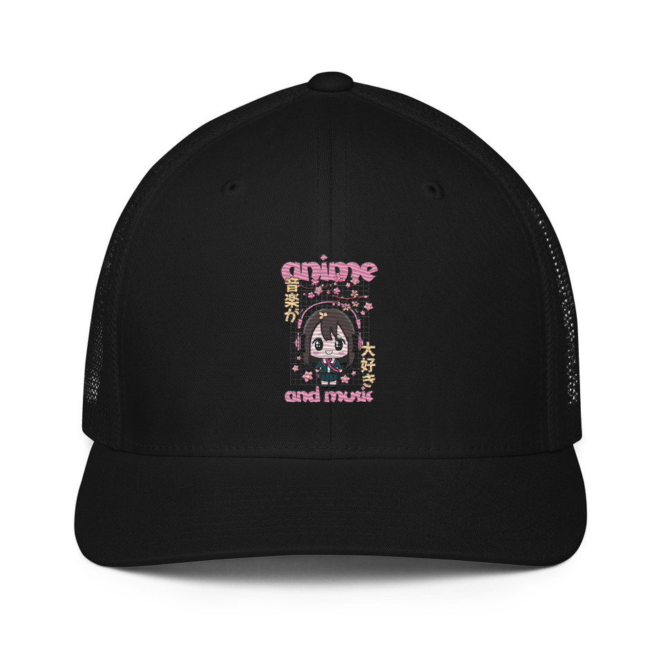 Anime and Music Closed-Back Trucker Cap