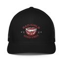 Bad Girls Good Vibes - Sexy Lips Closed-Back Trucker Cap