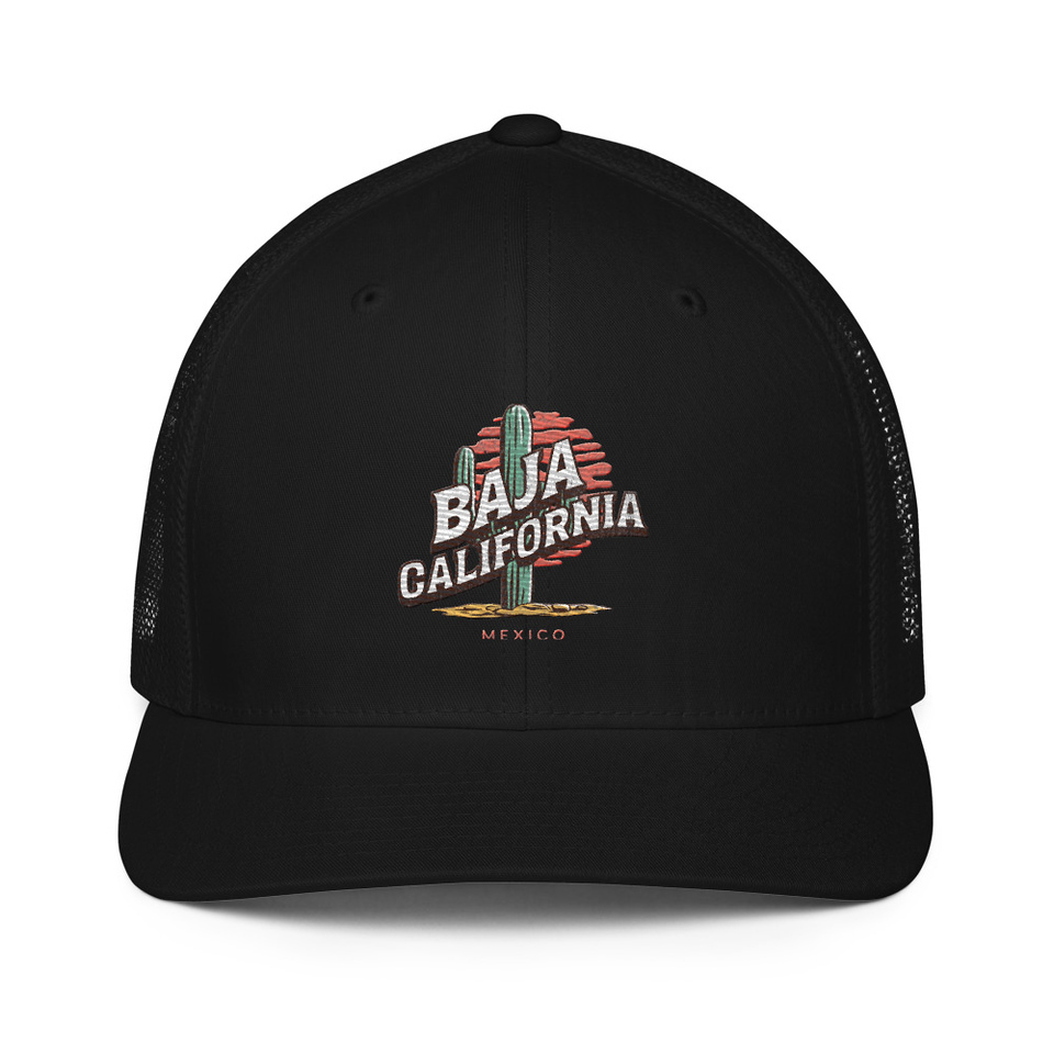 Baja Cali Mexico Closed-Back Trucker Cap