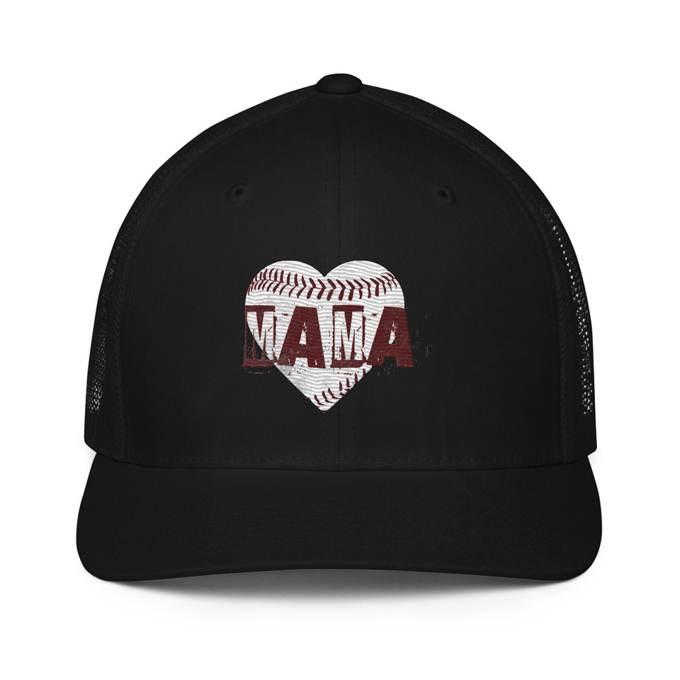 Baseball MAMA Closed-Back Trucker Cap