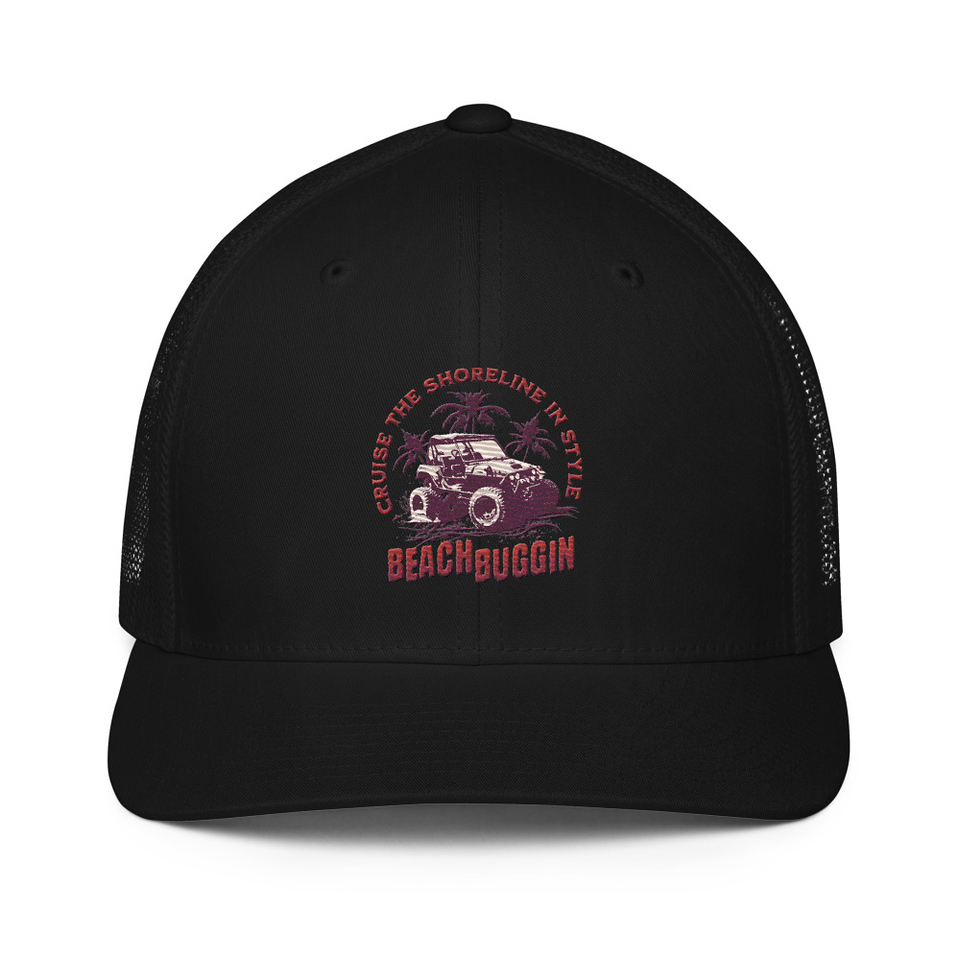 BEACH BUGGIN Closed-Back Trucker Cap