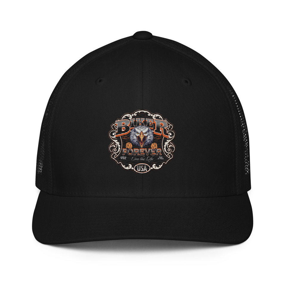 biker forever Closed-Back Trucker Cap