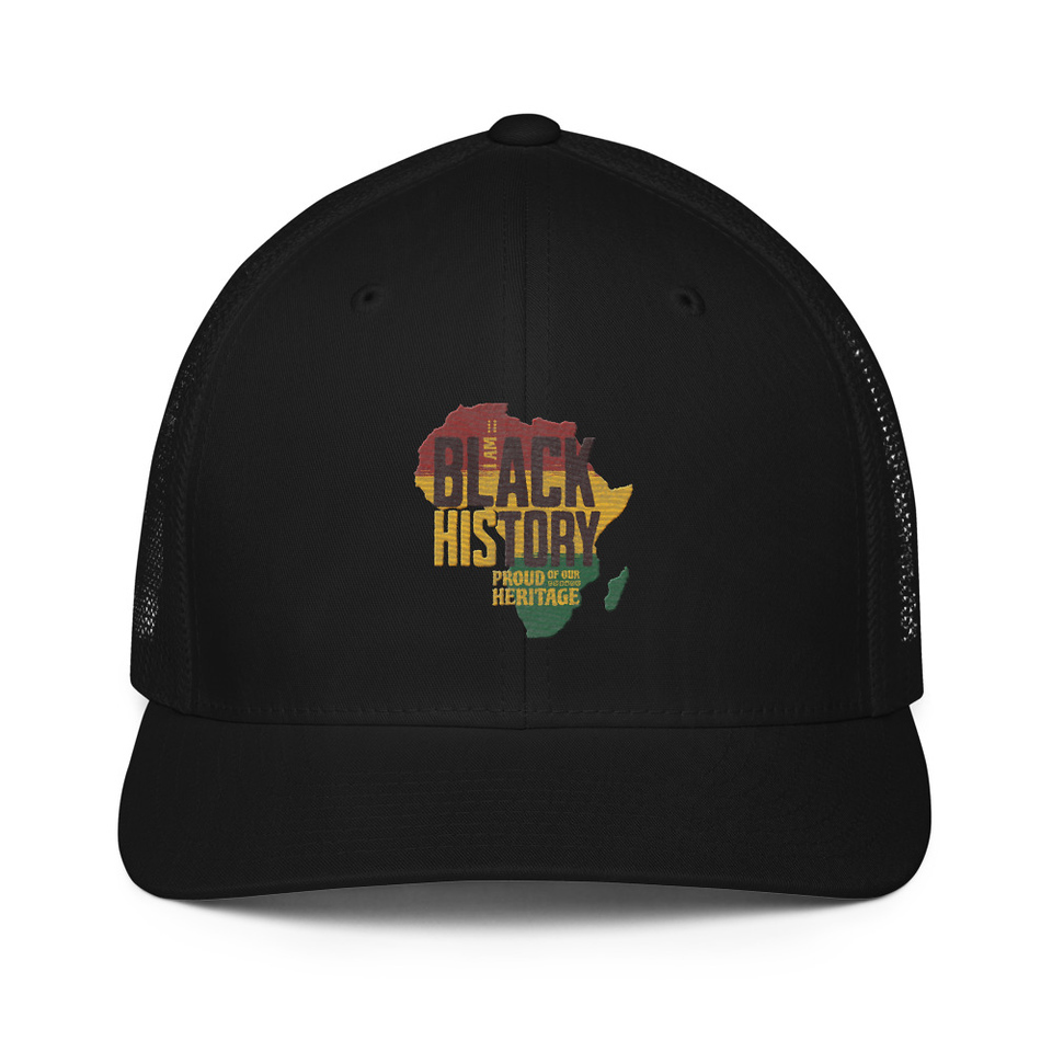 Black History - Heritage Map Closed-Back Trucker Cap