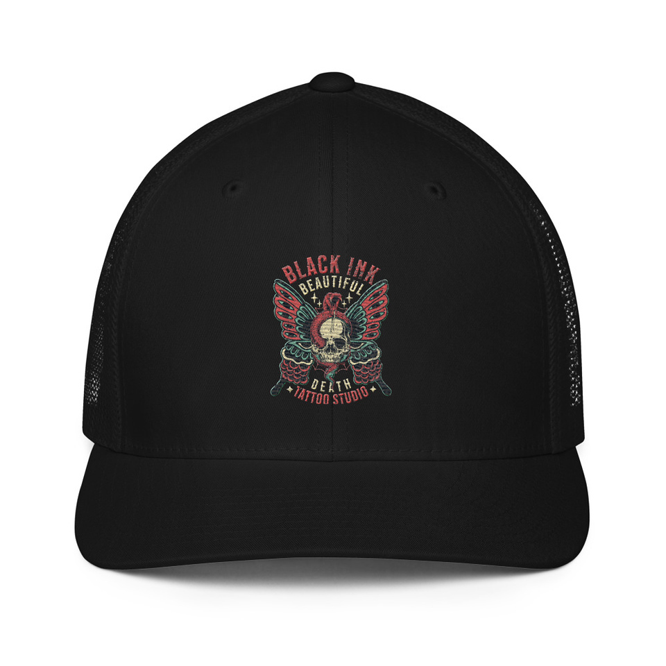 BLACK INK TATTOO Closed-Back Trucker Cap