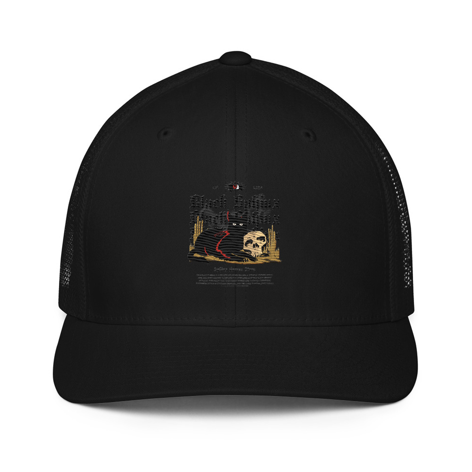 Black Sphinx Closed-Back Trucker Cap