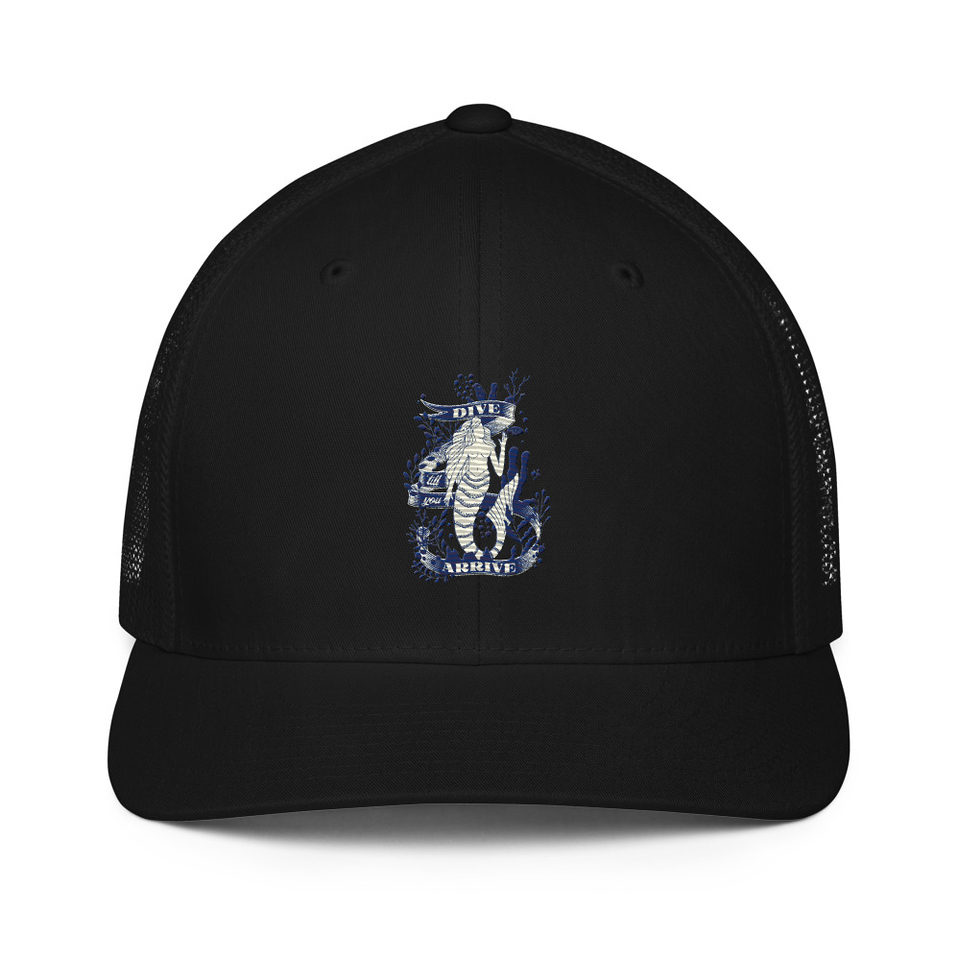 Blue Mermaid - Nautical Closed-Back Trucker Cap
