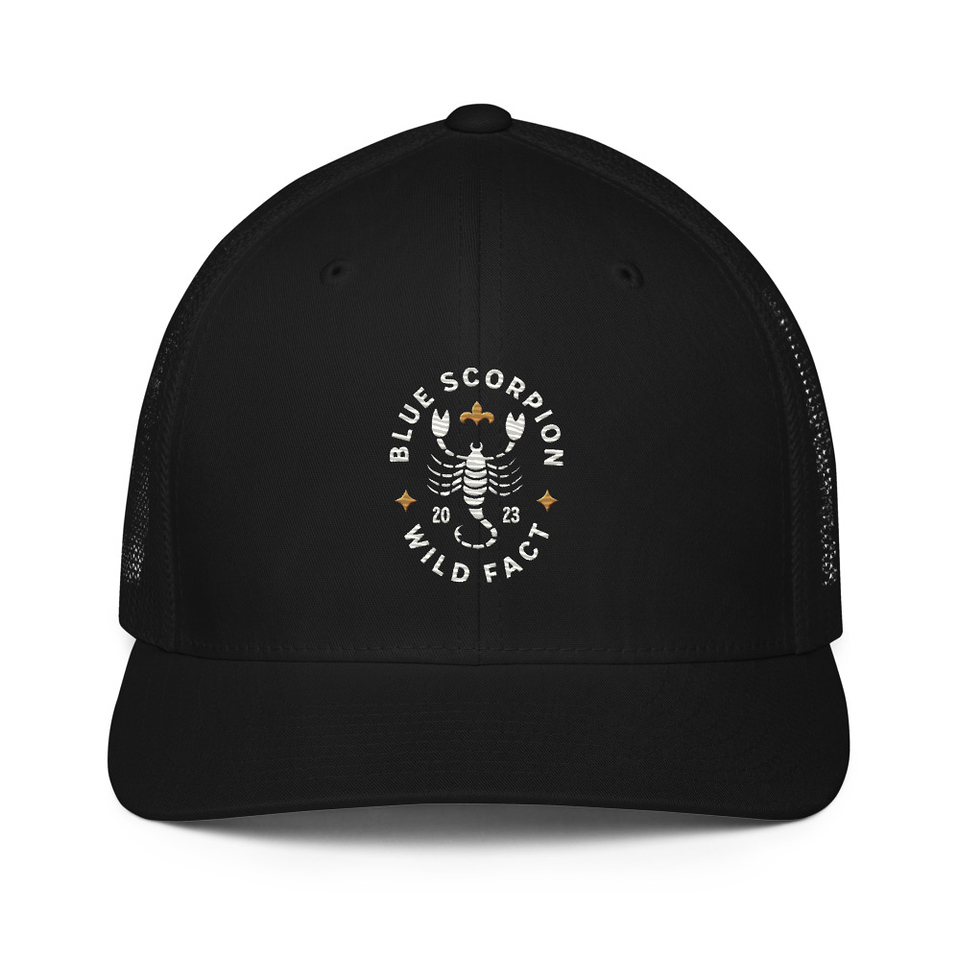 Blue Scorpion - Wildlife Animal Closed-Back Trucker Cap