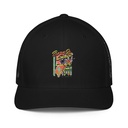 Born 2 Skate - Retro Skeleton Closed-Back Trucker Cap