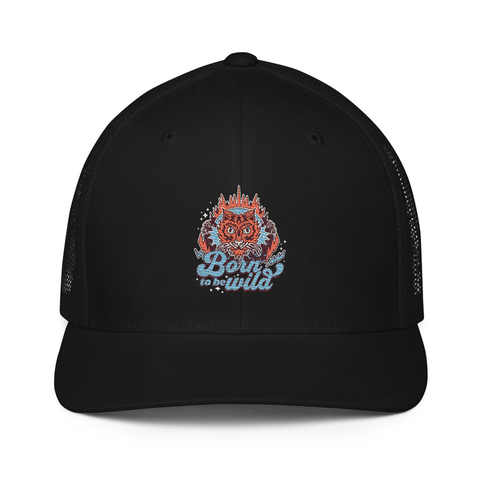 Born to be Wild - Tiger Closed-Back Trucker Cap