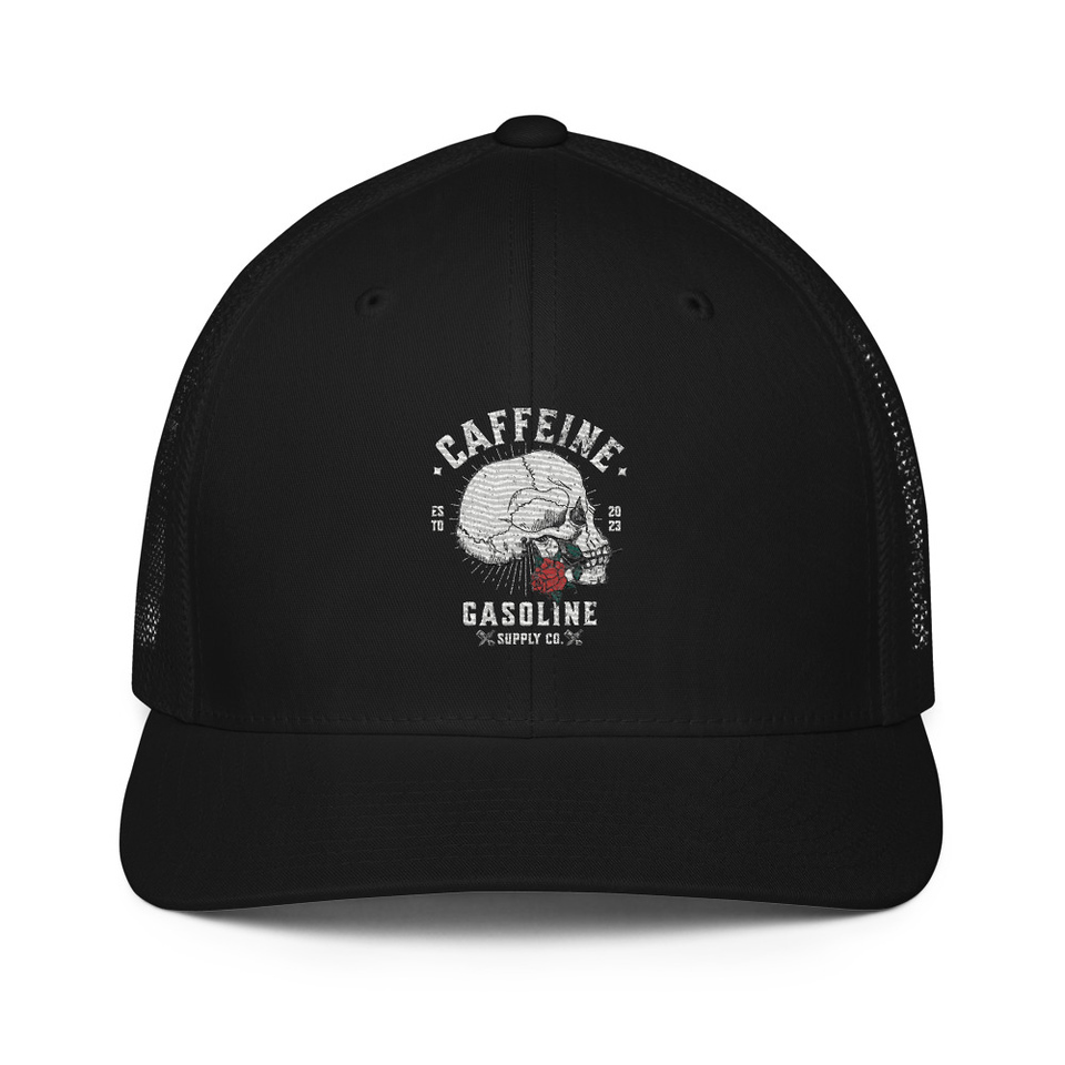 CAFFEINE GASOLINE Closed-Back Trucker Cap