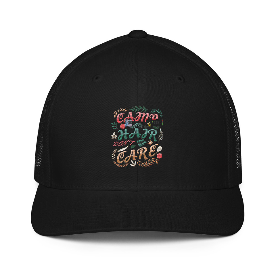 Camp Hair Don't Care Closed-Back Trucker Cap