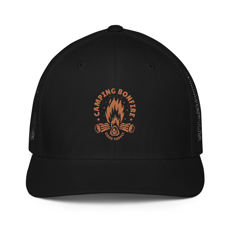 Camping Bonfire - Firewood Closed-Back Trucker Cap