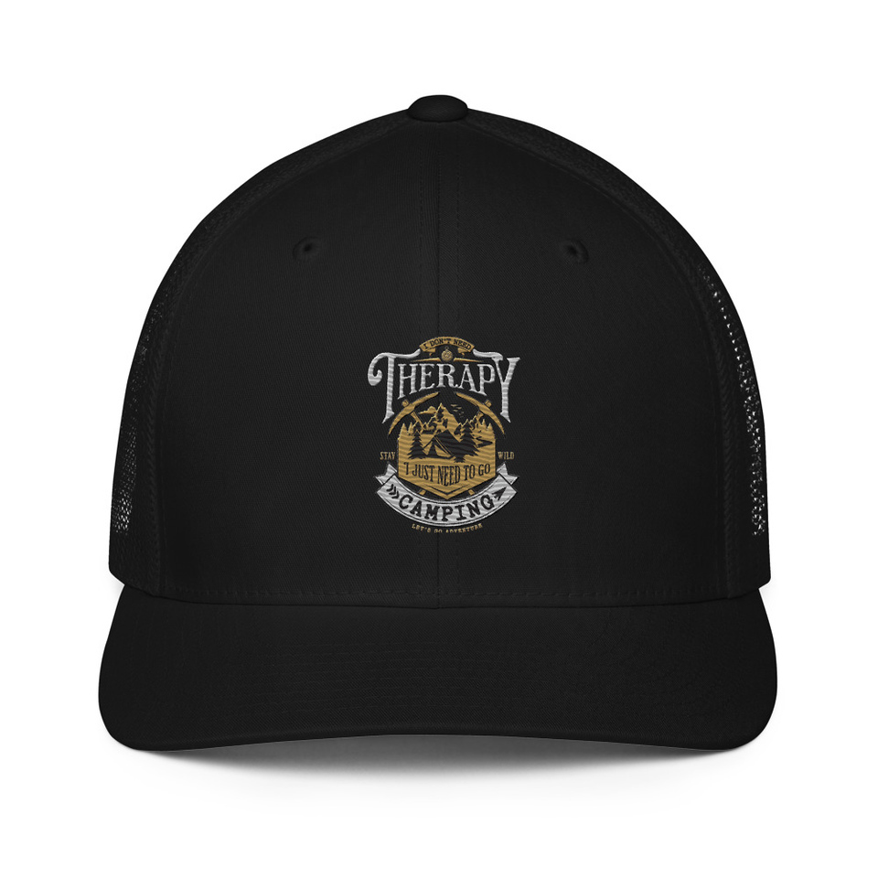 Camping Emblem Closed-Back Trucker Cap