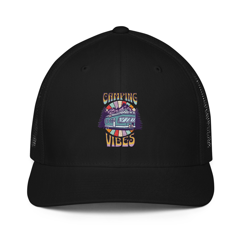 Camping Vibes Closed-Back Trucker Cap