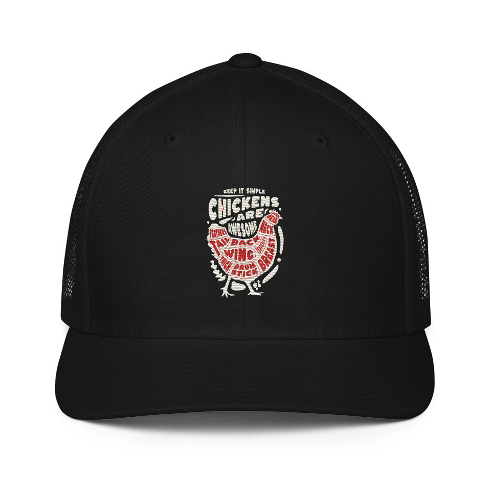 Chickens Are Awesome - Butcher Cuts Closed-Back Trucker Cap