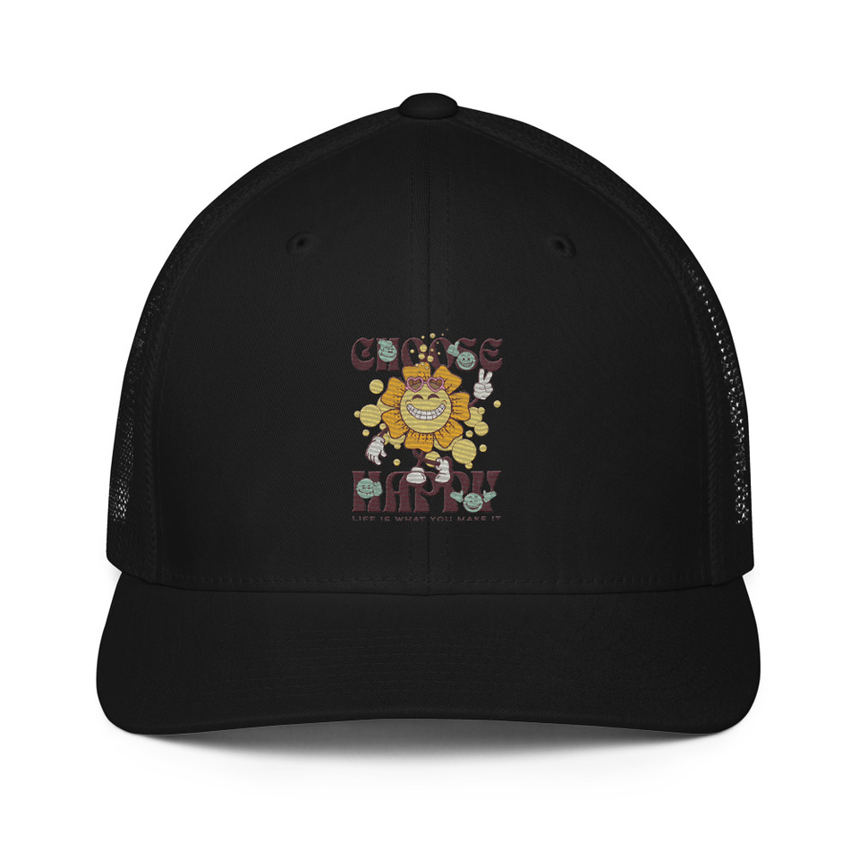 Choose Happy Closed-Back Trucker Cap