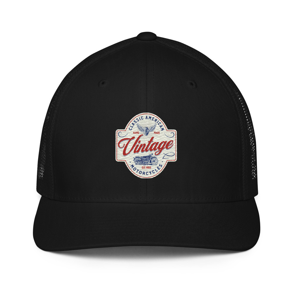 Classic American Motorcyles - Vintage Closed-Back Trucker Cap