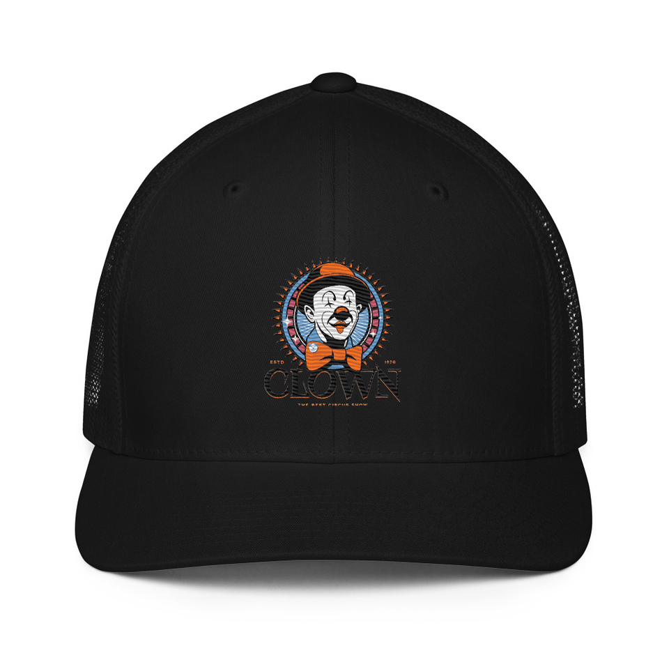 CLOWN LOGO Closed-Back Trucker Cap