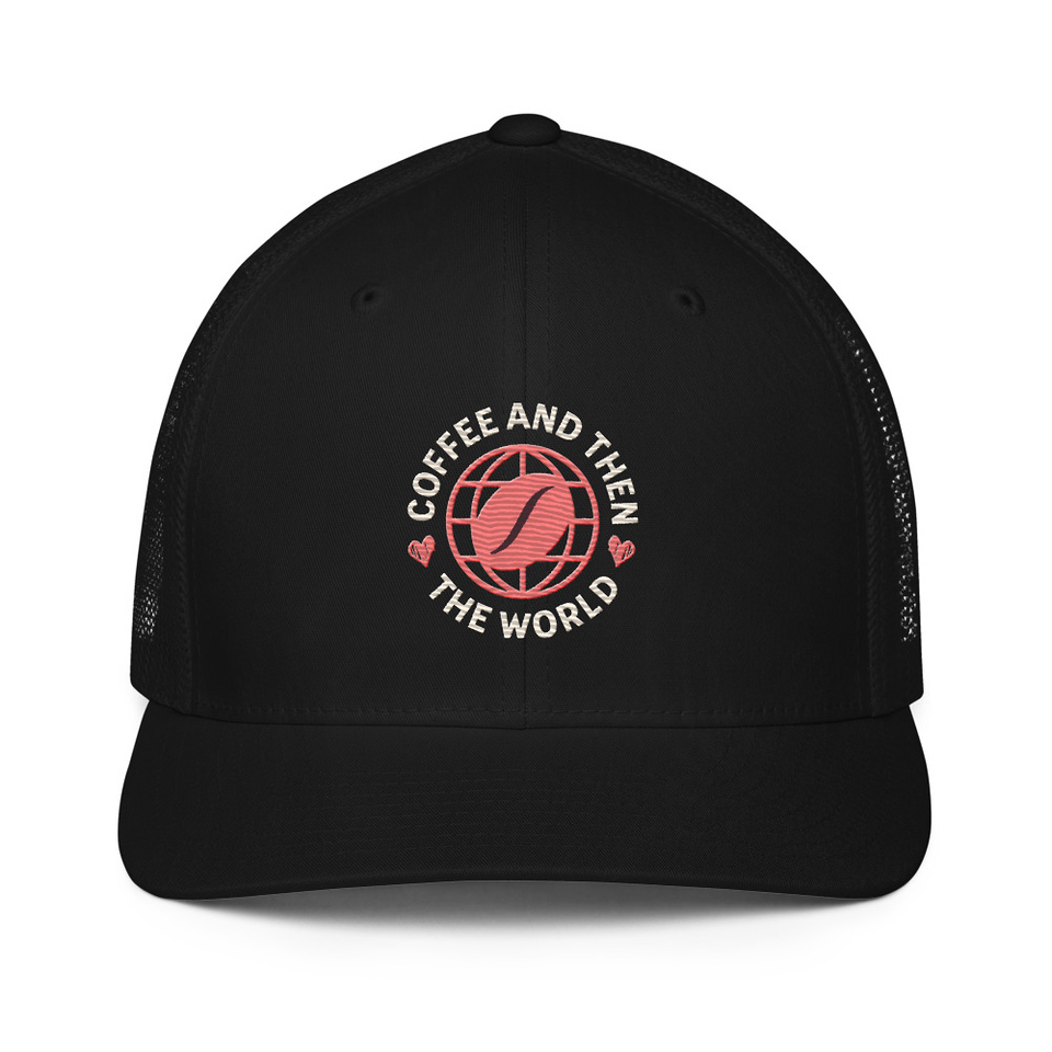 Coffee and Then The World - Earth Closed-Back Trucker Cap