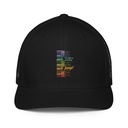 Colorful Retro Keyboard Closed-Back Trucker Cap
