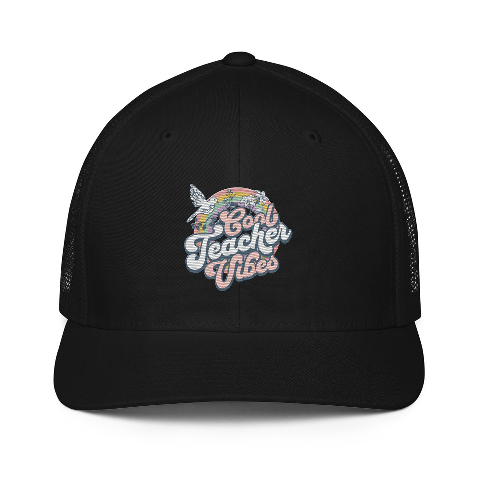 Cool Teacher Vibes Closed-Back Trucker Cap