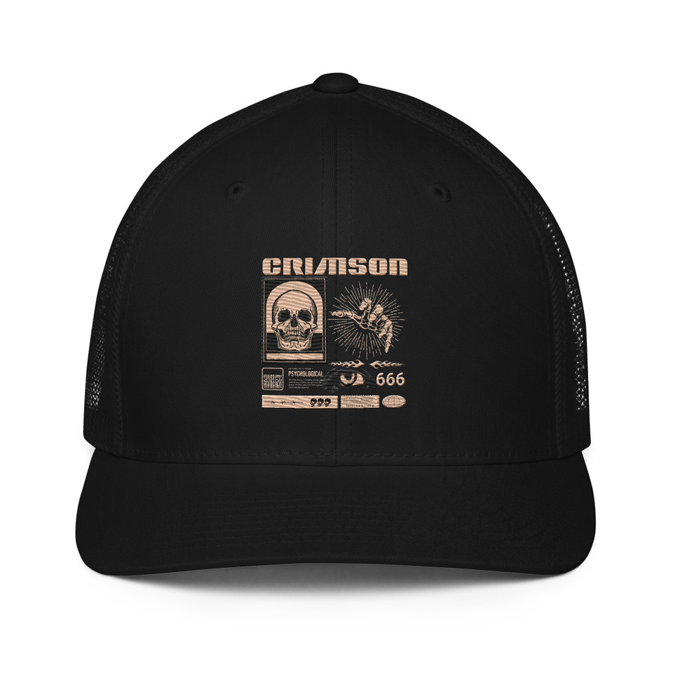 Crimson Closed-Back Trucker Cap