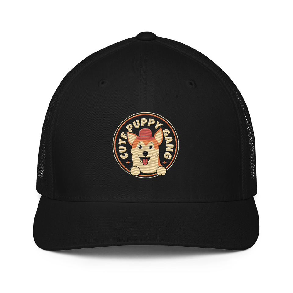 Cute Puppy Gang - Corgi Closed-Back Trucker Cap