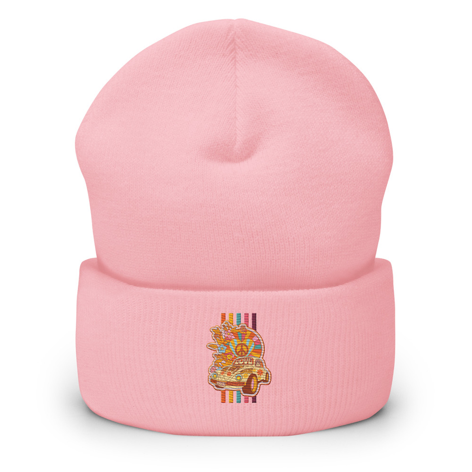 60s flower power Cuffed Beanie