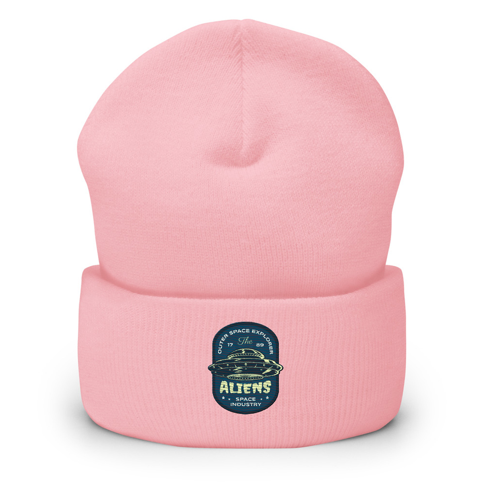 Aliens Outer Space Explorer - UFO Cuffed Beanie