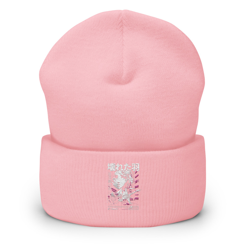 Anime Broken Wings - Neon Japanese Style Cuffed Beanie