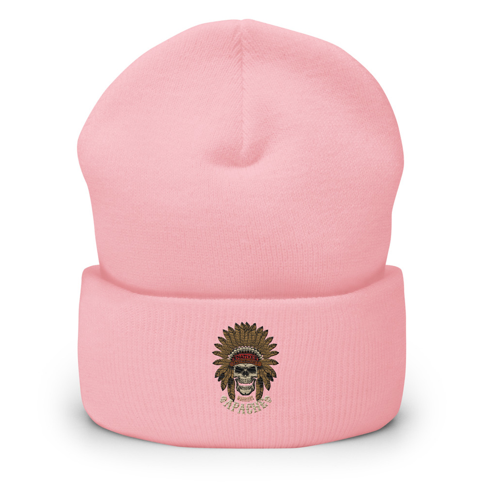 Apache Warriors - Indian Skull Cuffed Beanie