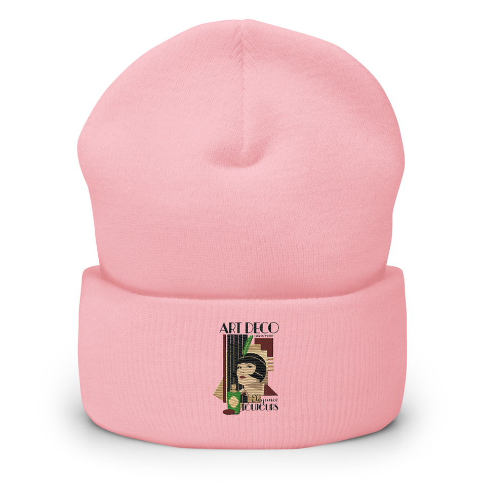 Art Deco Elegance Toujours Cuffed Beanie