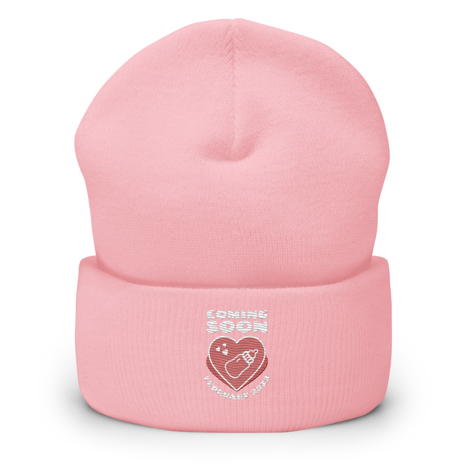 Baby Announcement - Feeding Bottle Cuffed Beanie