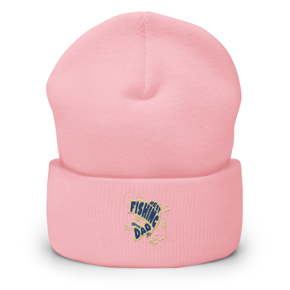 Best Fishing Dad - Typography Cuffed Beanie