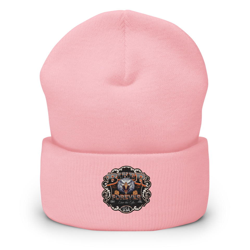 biker forever Cuffed Beanie