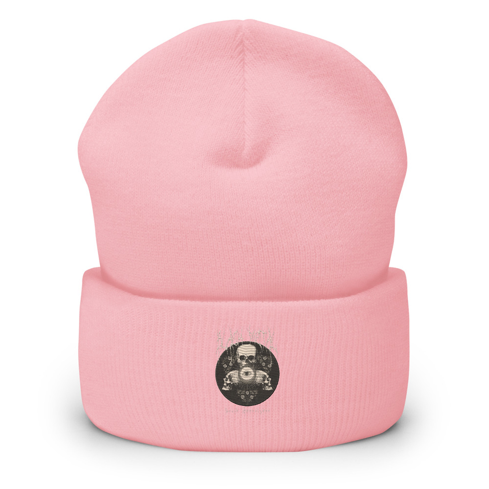 Black Metal - Hardcore skull theme design Cuffed Beanie