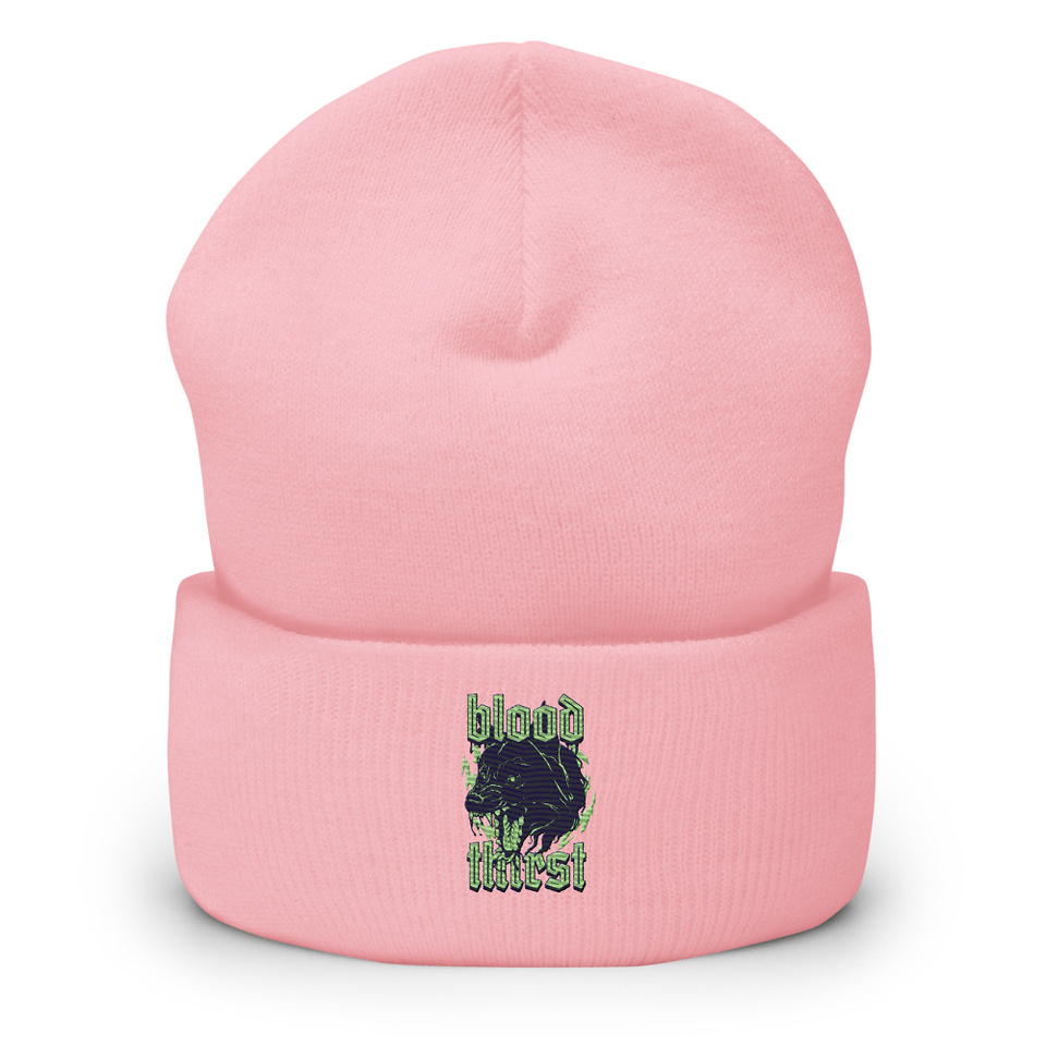 Blood Thirst - Neon Dog Cuffed Beanie
