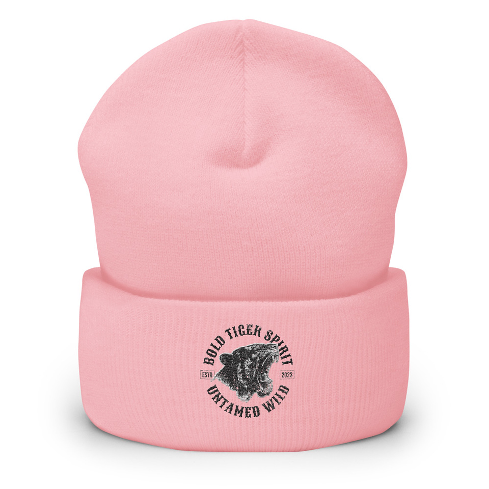 Bold Tiger Spirit Cuffed Beanie