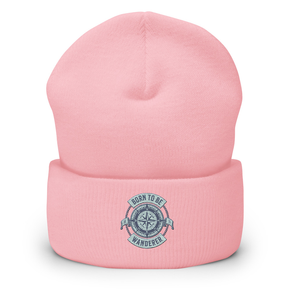 Born to be Wanderer - Compass Cuffed Beanie